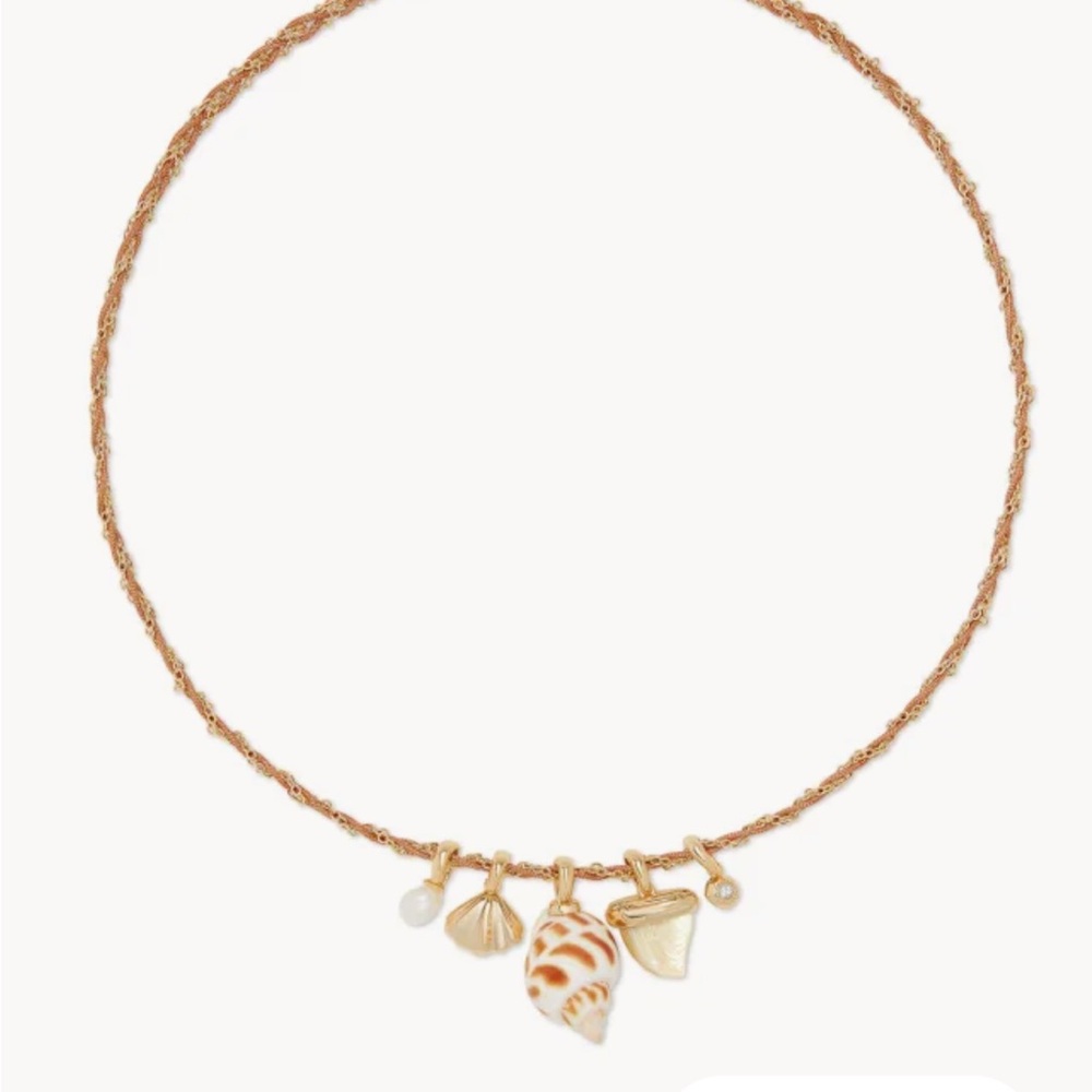 Kendra Scott Oleana Gold Shell Pendant Necklace